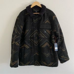 NWT Roark axmen wool trucker style jacket Aztec Pendleton print. Mens XL